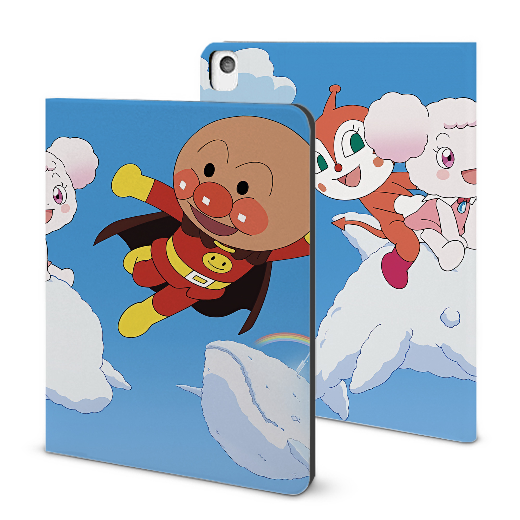 （画像用） アンパンマン Anpanman IPadケース ペンホルダー付き ブックスタイルデザイン
